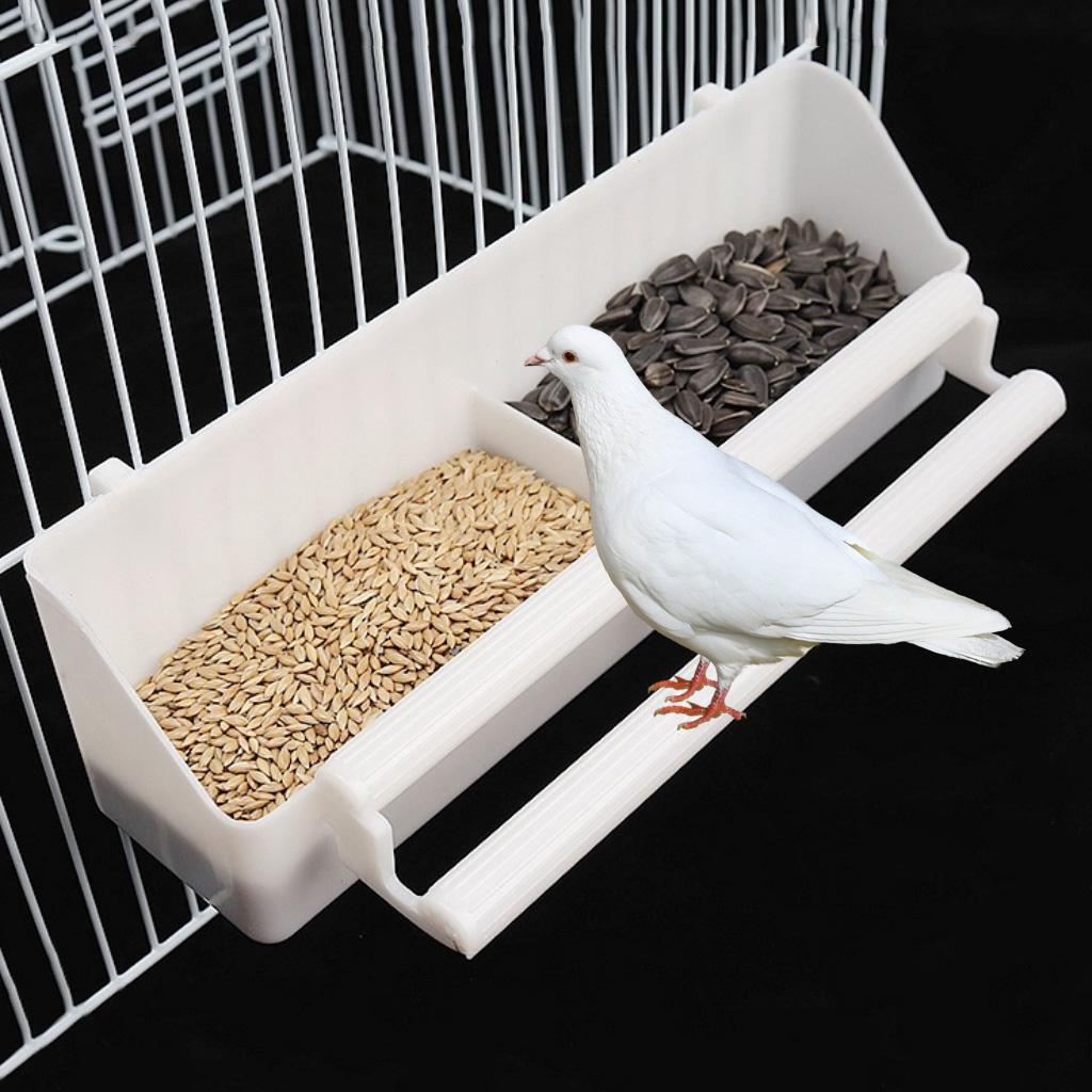 Bird Food Feeding Dish Parrot Birds Plastic Feeding Bowl Poultry Feeder