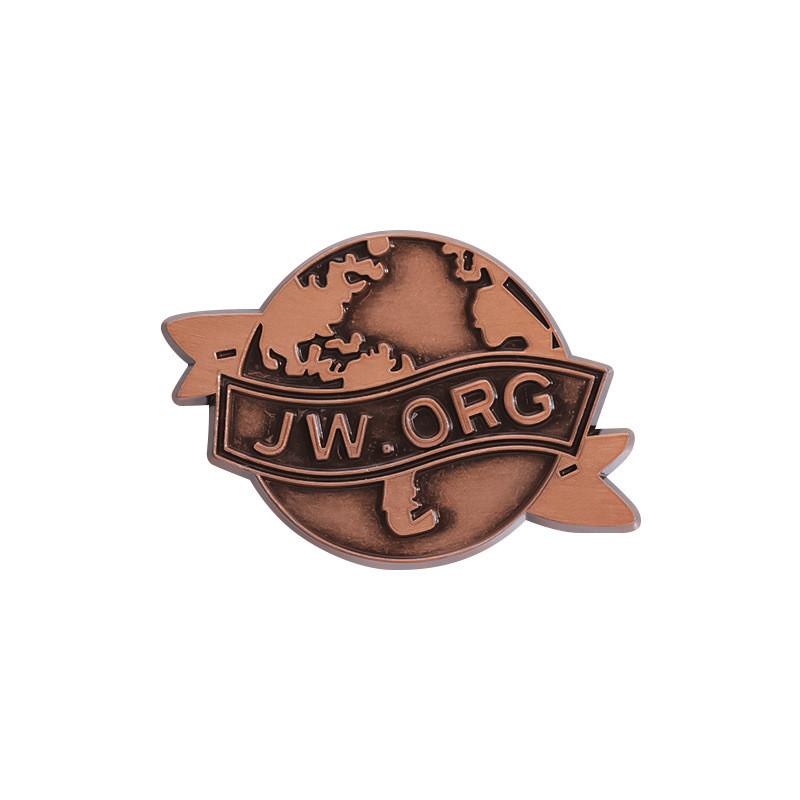 Classic Jworg Shape Pin Vintage Metal Badge Exceptional Decorative Piece Outfits For