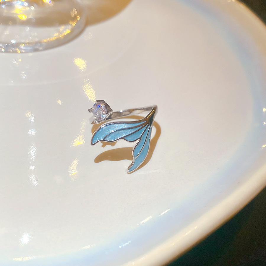 European and American oil dripping irregular lines open ring light luxury high-end ring personality temperament jewelry