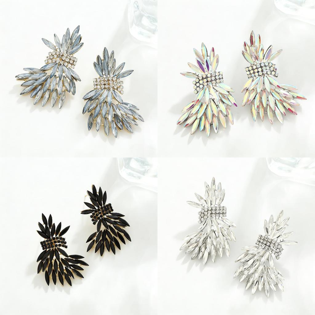 Elegant Light Luxury Alloy Drop Earrings For Women With Modern Geometric Design