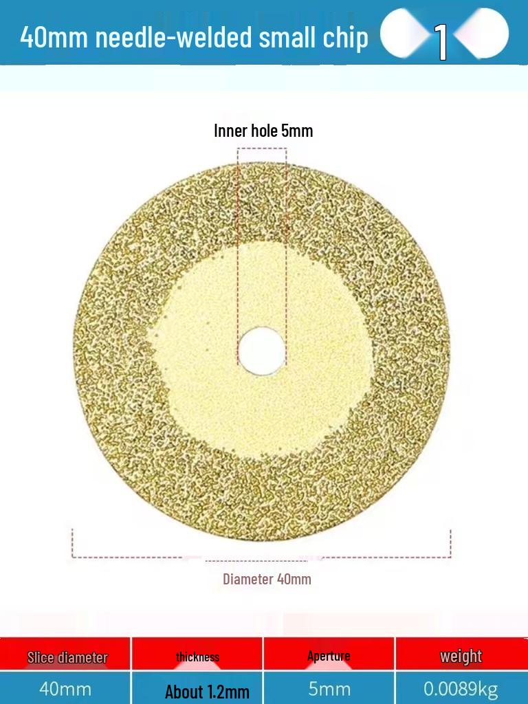 Diamond Grinding Wheel for Jade and Glass - Electric Grinder Cutting Disc, Small Saw Blade, Seam Filling and Cleaning