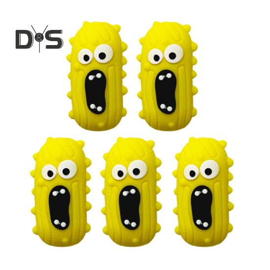 

5 шт. огуречные силиконовые фокусные бусины для ручек 3D мультфильм огуречные фокусные бусины россыпью для изготовления брелока браслета ожерелья жёлтый