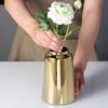 Nordic Golden Simplicity Ceramic Vase, Creative Home Dining Table Living Room Bedroom Dry Flower Decoration Accessories, 1Pc