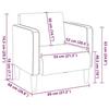 VidaXL Canapé-chaise Accoudoirs Gris Clair 54 Cm Tissu Velours Côtelé, Simple Sofa, Comfort Sofa, TV Armchair, Sofa, 4100515