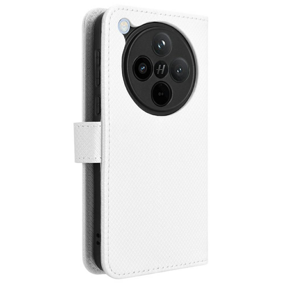 For Oppo Find X8 5G Case PU Leather Diamond Texture Wallet Phone Cover