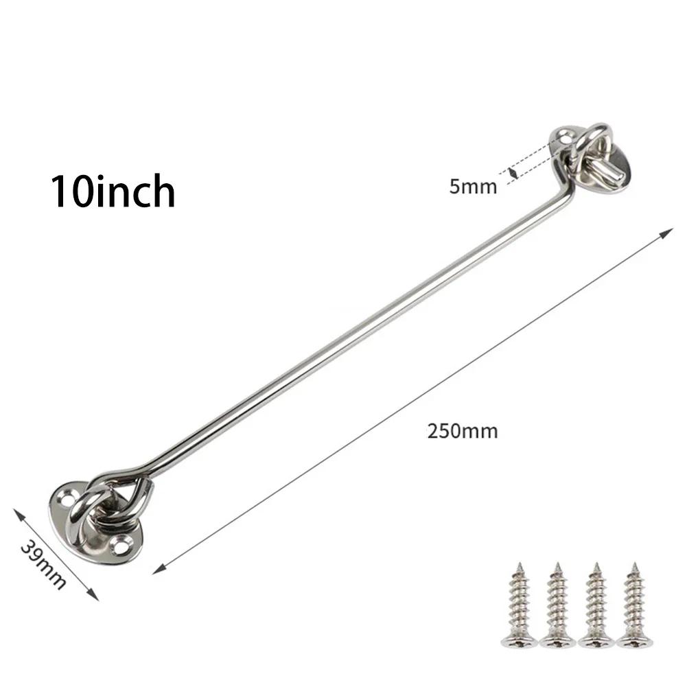 Cabin Hook Eye Lock With Safety Switch Hook Door Eye Latch Silent Catch Holder With Screws Storage Hooks