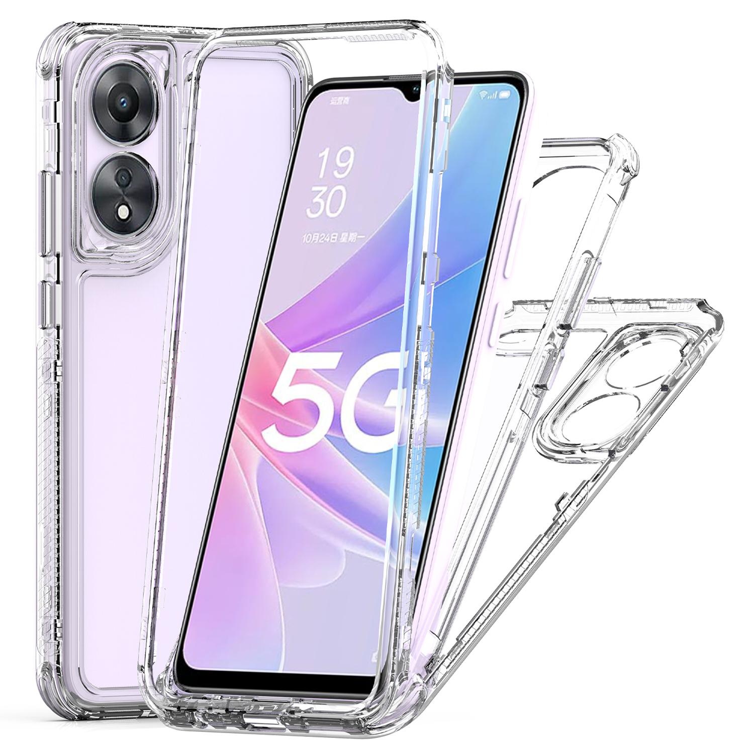 For Oppo A78 4G Case Drop-proof Clear Acrylic+TPU Phone Cover A