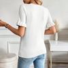 Women's Casual Knit Top Short Sleeve Puff Sleeve Sweater Pullover Lightweight Crew Neck Soft Fabric Comfortable Fit
