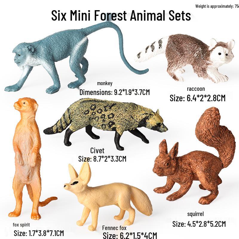 Children's Mini Simulation Pet Kitten Set: Yellow, Orange, and Tabby Cat Toy Ornaments
