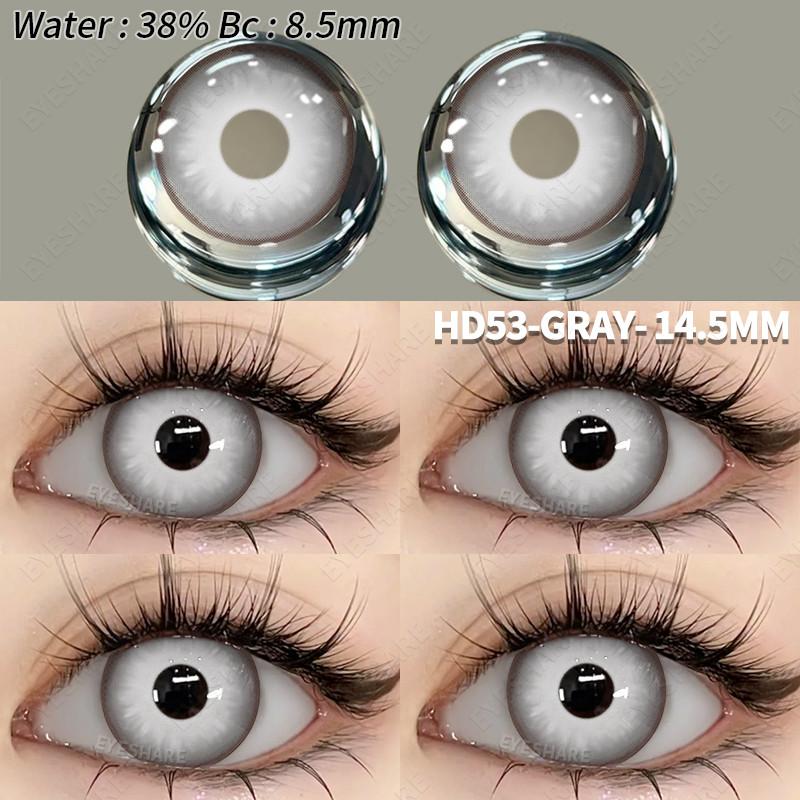 Eyeshare Cosplay Farbkontaktlinsen für Augen Halloween-Linsen Blaue Augenkontaktlinsen Schwarze Linsen Jahreslinsen 14,5 mm