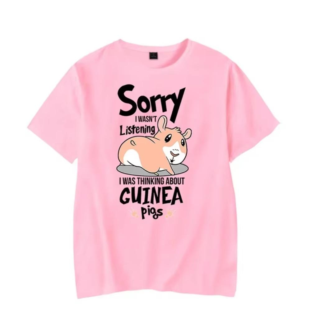 Men T-shirt Sorry I Wasn't Listening I Was Thinking About Guinea Pigs Kawaii T Shirt Men Women Tshirt Graphic Male Classic Tees
