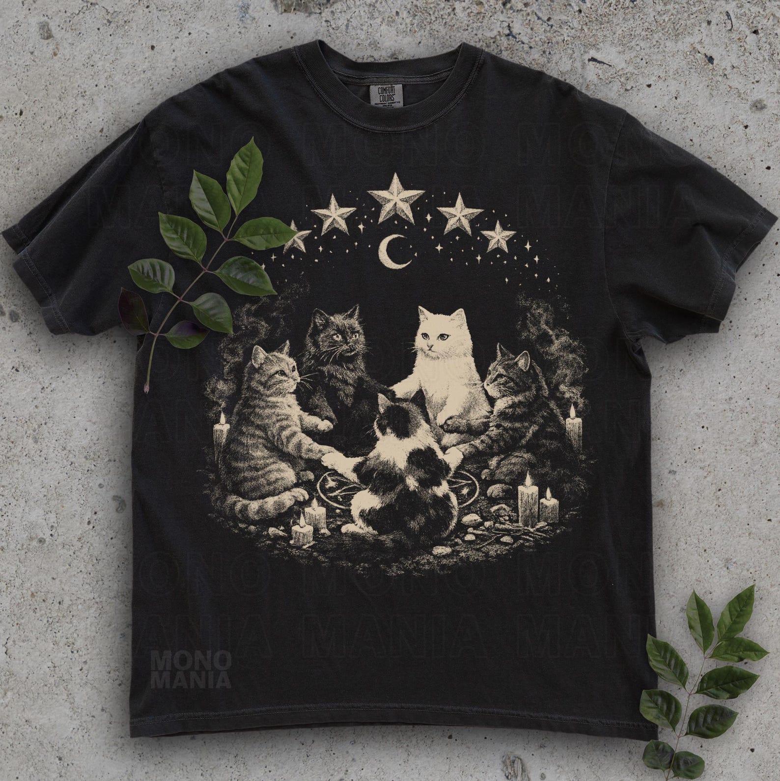 Cat Ritual shirt - Support Your Local Coven, Black cat shirt, Witchy shirt, Funny Cat shirt Grunge tshirt Vintage Shirt 80s 90s Goth XL
