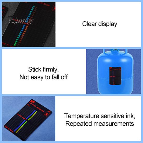 Gas Level Gauge Display Clearly Waterproof Plastic Fuel Gas Tank Magnetic Temperature Gauge Kitchen Supplies
