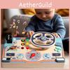 Children Board Busy With Wooden Steering Wheel Learning Toy Development Brain