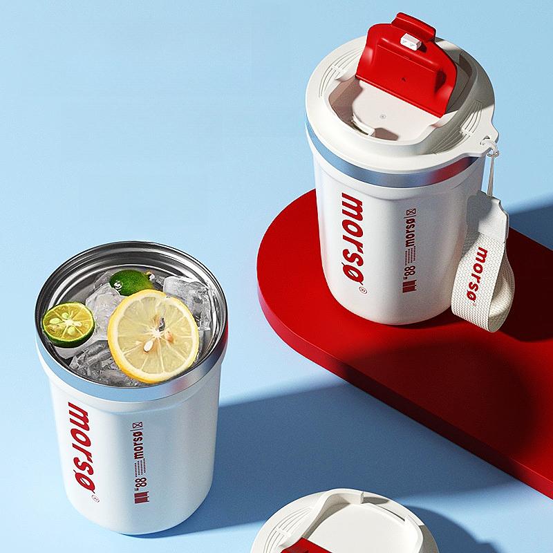 14oz/400ml Thermos Mug 316 Stainless Steel Coffee Cup Portable Thermal Water Cup Tumbler Double Wall Flask Insulated Coffee Mug