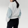 Fila Fusion Color Block Stand Collar Half Zip Sweatshirt Women sweatshirt White T11W043205FWT