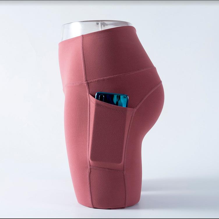 Sports Shorts New High Waist Hip Lift Yoga Five-point Pants with Pockets Fitness Cycling Pants Running Tight and Thin Yoga Shorts Women