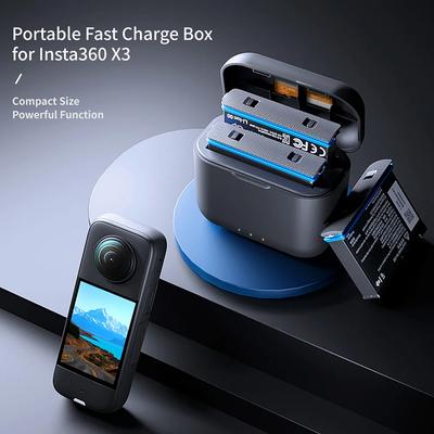 Tragbares 2/3-Schlitz-Akkuladegerät-Hub für Insta 360 X3 Akku 12V 3A Schnellladegerät für Insta360 X3 Action-Kamera Zubehör