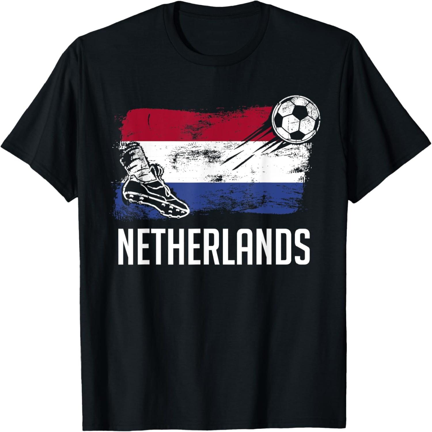 Netherlands Flag Jersey Dutch Soccer Team Dutch T-Shirt(1) S