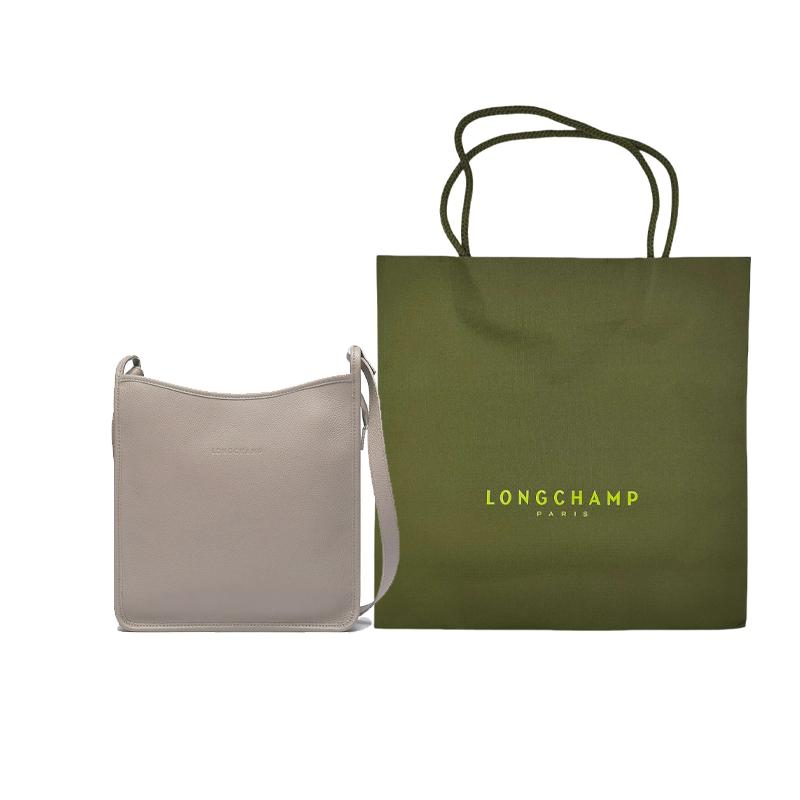 Longchamp Le Foulonné 27 Reißverschluss Einfarbig Abnehmbarer Schultergurt Leder und Stoff Große Schultertasche Crossbody-Tasche Damen Umhängetaschen 10140021P55