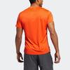 adidas T Shirts Men's Orange Crew Neck Moderate Straight Fit DZ9002