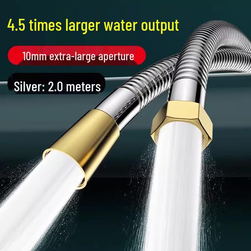 Qijufan Stainless Steel Universal Shower Hose