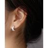 Fashion Jewelry 18K Gold Plated 925 Sterling Silver Simple Luxury Zircon Hoop Earring for Women Silver Earring Factory