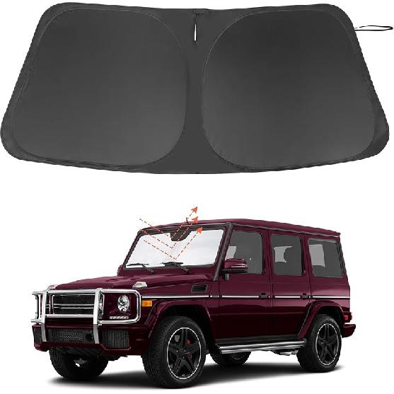 TINGLU Sun Shade For Tesla Model X Tesla X 2016-2024 2025 Accessories Windshield Sun Shade Window Shade UV Rays Protection Sun Visor Cover With