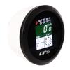 85mm GPS Speedometer 9‑32V TFT Screen Digital Display Speed Gauge Universal for Yacht RV Motorcycle Black Dial Black