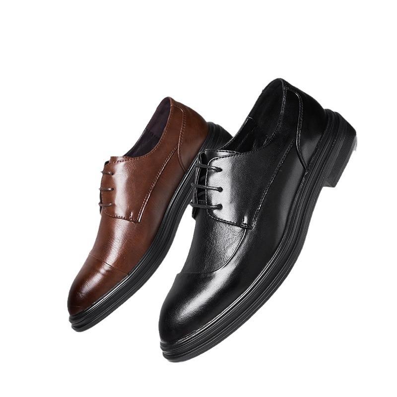 New Fashion Casual Men'S Shoes Low-Top Lace-Up Formal Business Leather Shoes One Shoe 3092-X