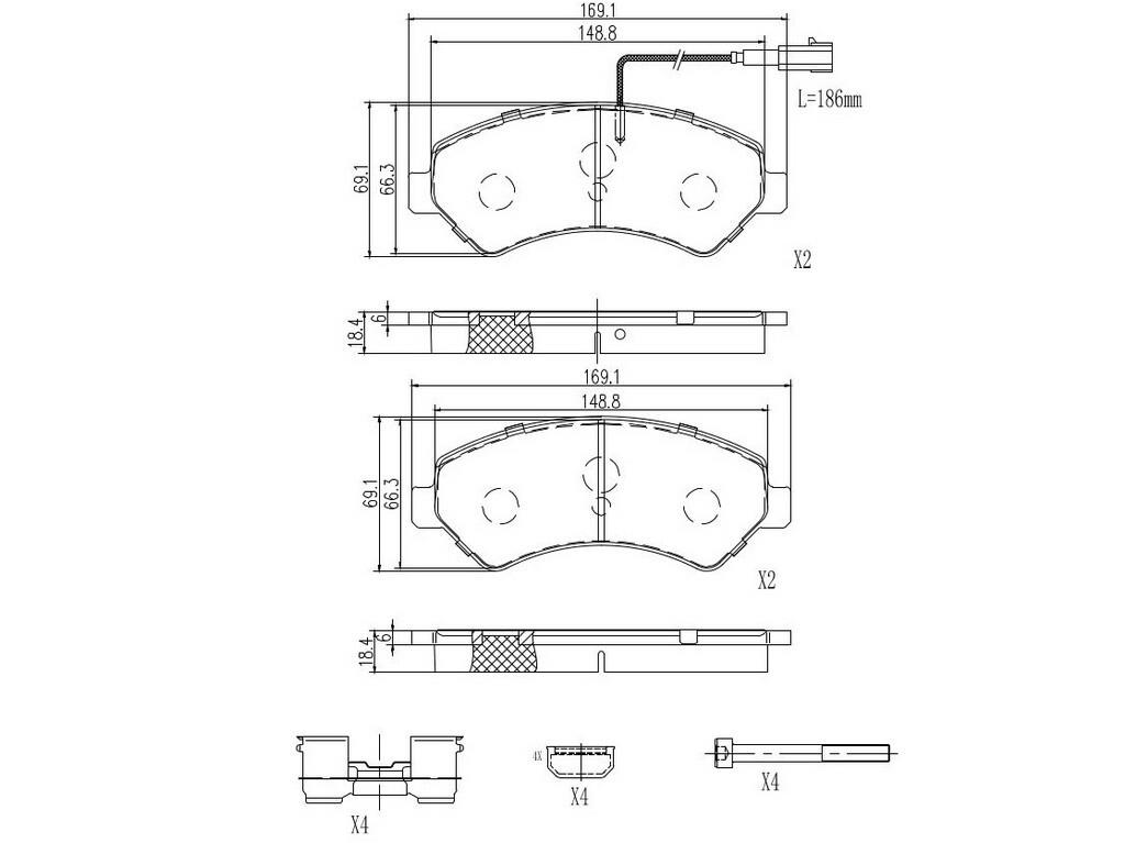 Ft29158 Fast Brake Pads Front 2-Sensors