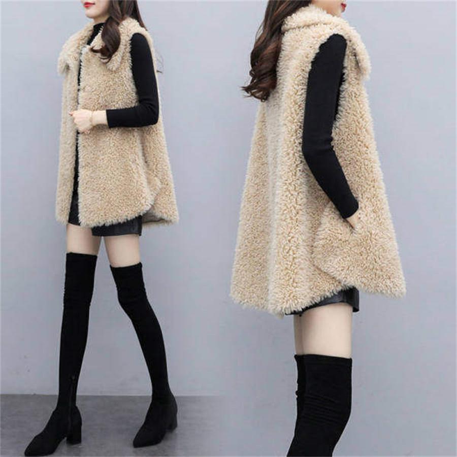 Faux Fur Teddy Bear Coat Women's New Autumn Winter Long Loose Puffer Jacket Wholesale