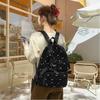 Fashion Corduroy Bow Schoolbag Ins Style Large Capacity Backpack Bag Bow Print Students Backpack Women