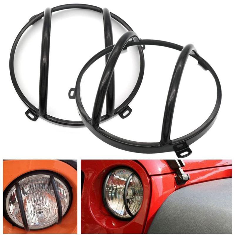 LED Light Shell For Jeep Wrangler JK 2007-2017 Headlamp Turn Signal Light Rear Tail Lamp Protector Guard Cover