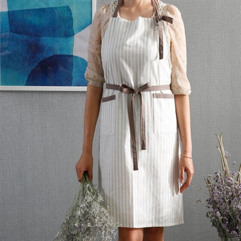 Linen cotton apron, workshop apron, cafe apron, restaurant apron