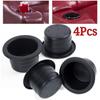 4x Plastic Black Cup Water Drink Holder Recessed For RV Car Marine Boat Trailer