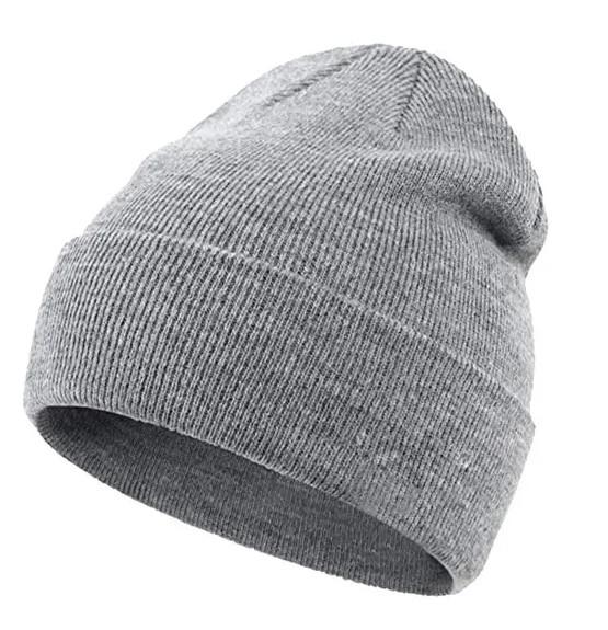 Ciepła Czapka Zimowa Beanie Wywijana Dwuwarstwowa Damska