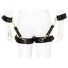 BDSM PU Leather Waist To Wrist Restraint Harness Set Adjustable Bondage Belt with Cuffs Slave Role Play Adult Sex Toy for Women