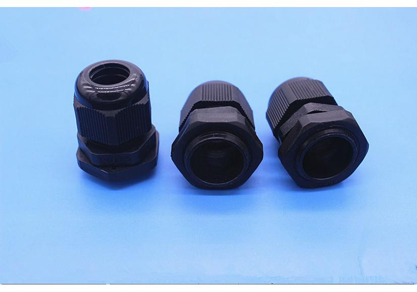 Waterproof Nylon Cable Gland Connector PG7-PG13.5, Black/White