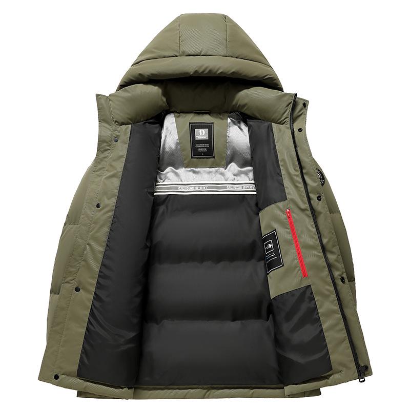 Men's Short Hooded Down Jacket - New Style, Winter Outdoor Casual, Versatile Cold Protection, Warm, Youth, Wash-Free Coat