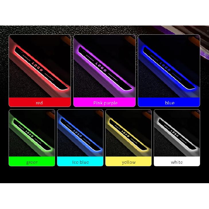 [Customized] Car Door Illuminated Sill Light Logo Projector Lamp USB Power Moving LED Welcome Pedal Car Scuff Plate Pedal Light