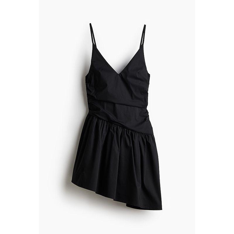 

[Wicked & H & M Cooperation Series] Women s Clothing Dress Fall V-neck Suspenders Short Skirt 1241654 Black/Wicked 165/96