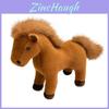 Horse Plush Animal Decor Soft Faux Fur Gift For Kids And Collectors