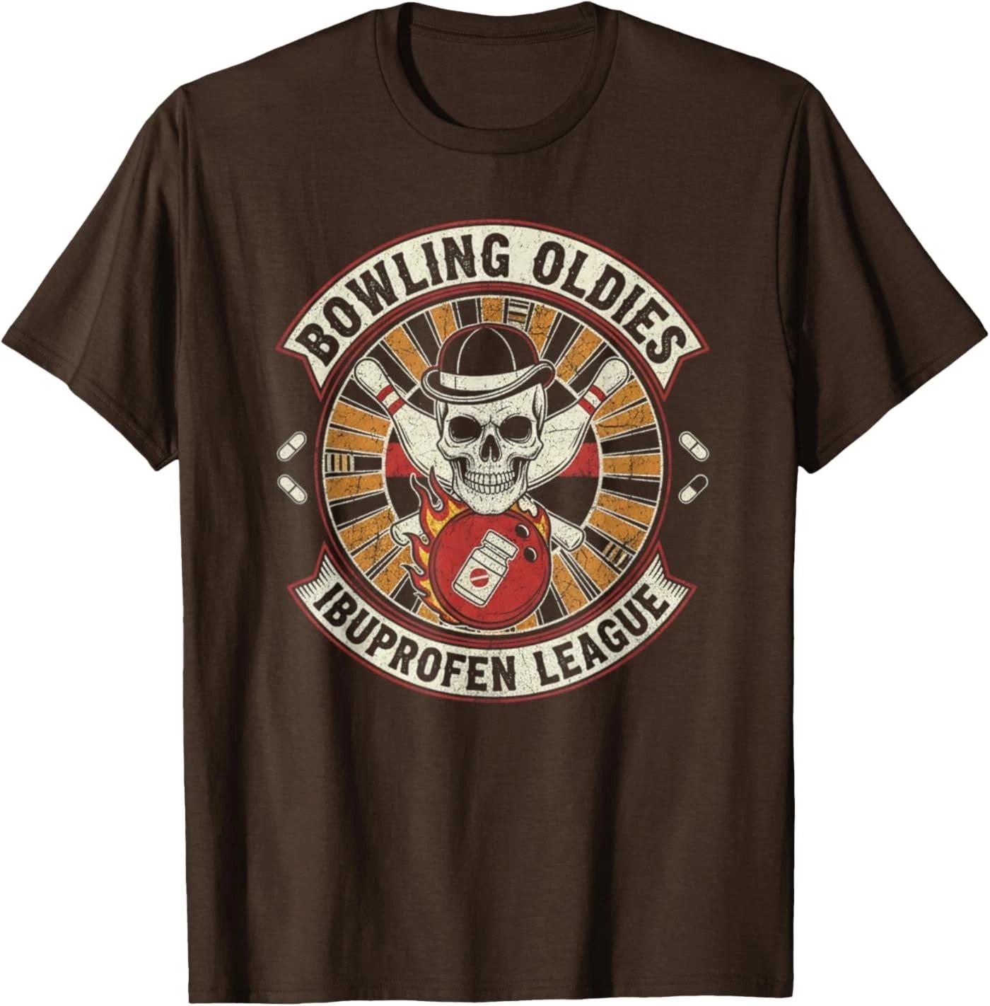 Bowling Oldies Ibuprofin League Funny Ten Pin Bowling T-Shirt S