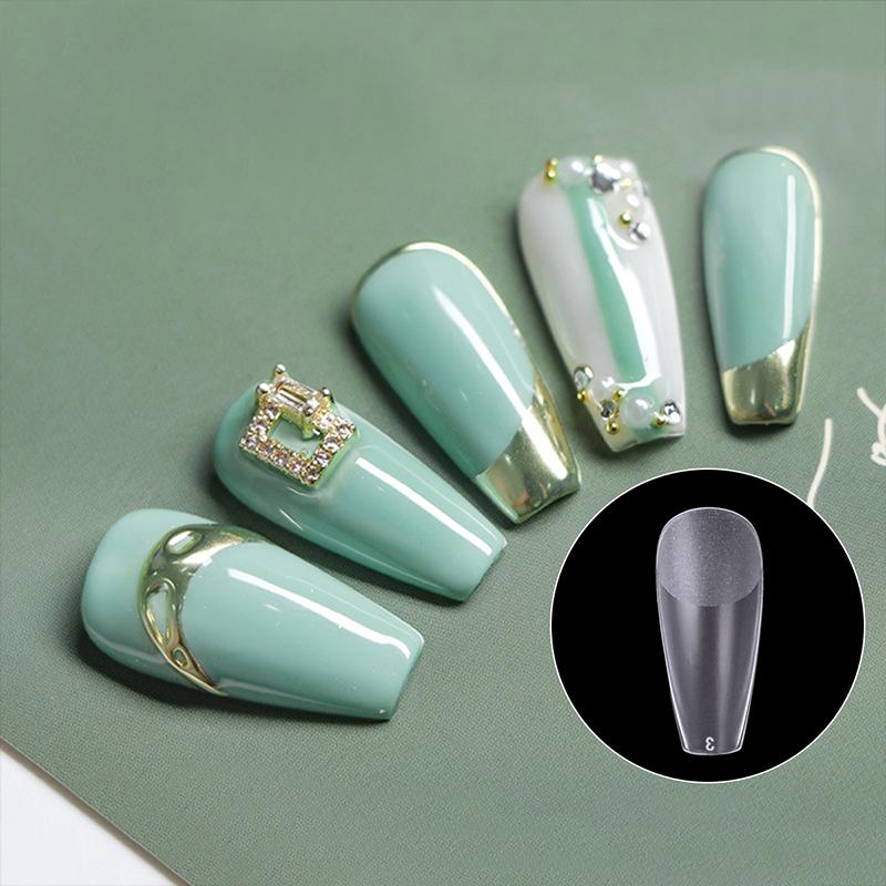 1Bag Gel Nails Extension System False Nail Full Cover Sculpted Clear Matte Fake Nail Tips Quick Building Nail Manicures Tool