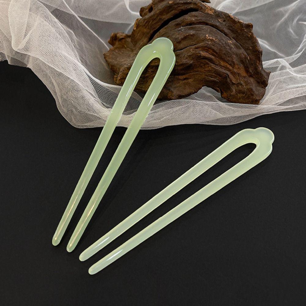 Haarstäbe für Dutt Chinesischer Stil Haarstab Essigsäure U-Form Haarnadel Frisur Design Werkzeug