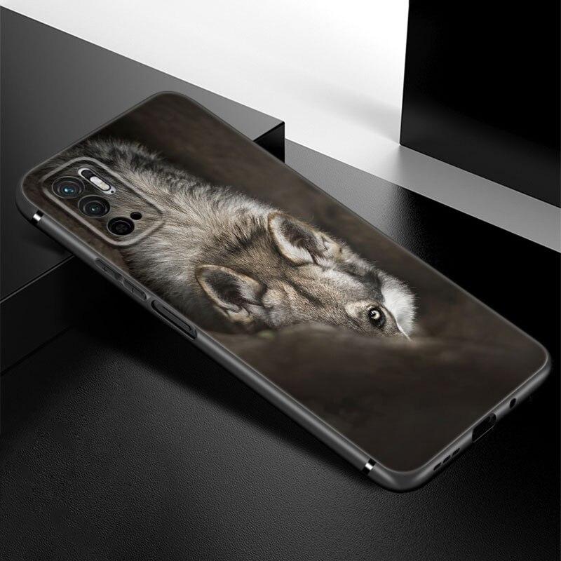 Wildtier Wolf Handyhülle Für Xiaomi Redmi Note 7 8 8T 9 9S 10 10S 10T 11 11S 4G 11E 11T Pro 5G Weiche TPU Schwarze Hülle