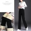 Women's Chenille Wide-Leg Corduroy Pants, Fleece-Lined Lambswool, Autumn/Winter 2023 Collection
