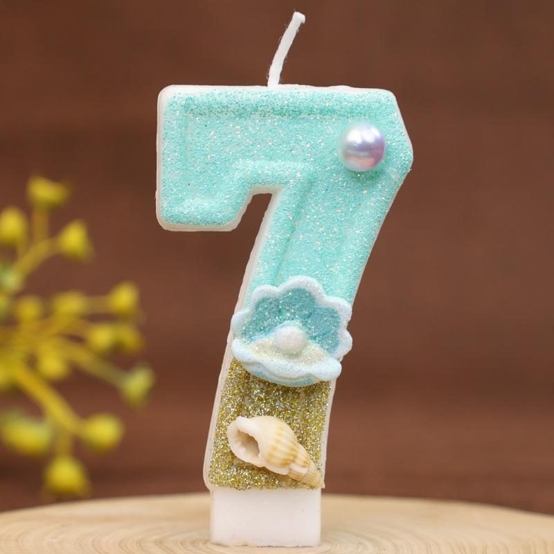Numbers Birthday Candles Beach Ocean Birthday Cake Party Decoration Candles 1st Birthday