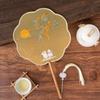Antique Sle Round Fan Handicrt Dance Costume Qipao Special Ape Suzhou Embroidery F Transparent Double Sided Fan